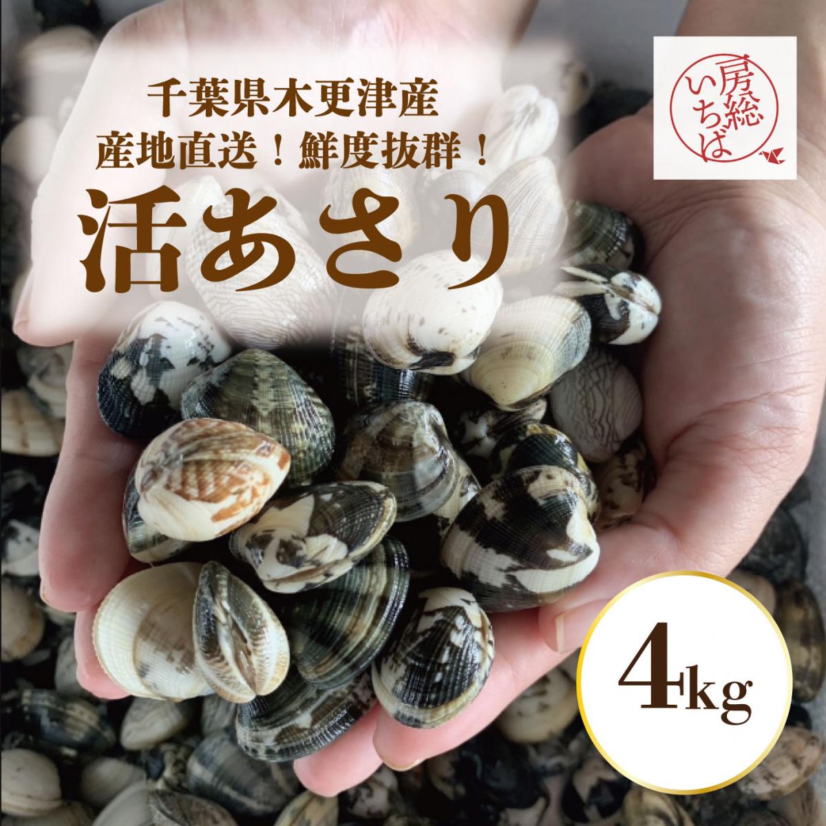 【活!木更津産!砂抜き済みアサリ!4㎏!鮮度抜群!産地直送!】産直サムネイル