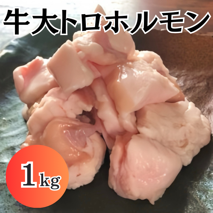 国産牛 小腸 大トロホルモン 脂付き 1kg 焼肉 BBQ ホルモン焼き もつ鍋サムネイル