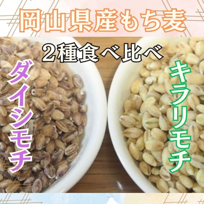 ★もち麦2種セット(キラリモチ&ダイシモチ)　2kg(1kg×2パック)　令和7年岡山県産サムネイル
