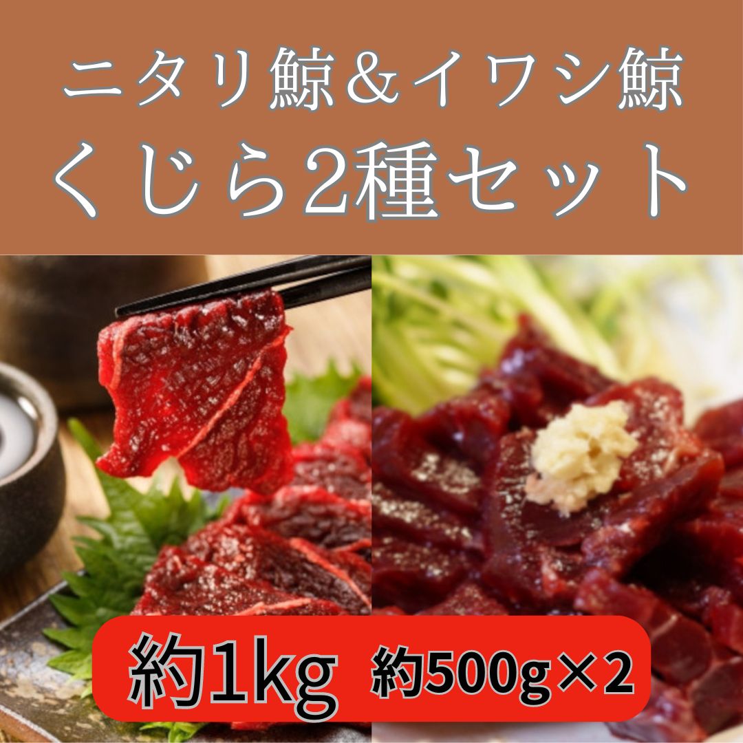 【鯨赤身計1kg】くじら2種食べ比べセット(ニタリ鯨&ナガス鯨)サムネイル